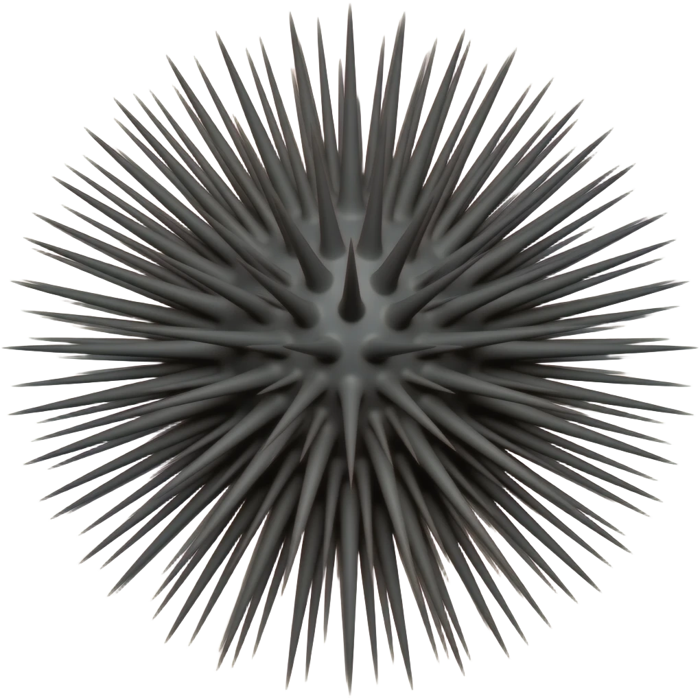 Black needle sea urchin emoji