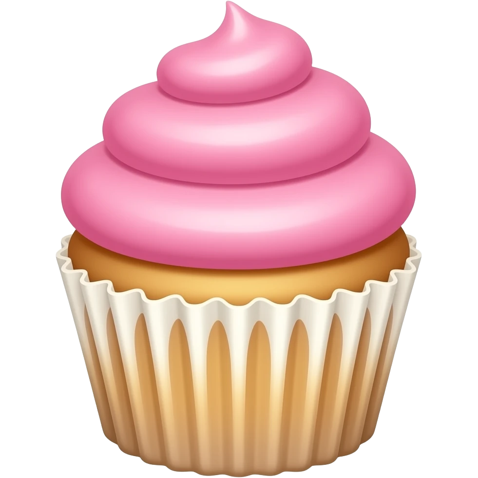 Cupcake with pink icing emoji