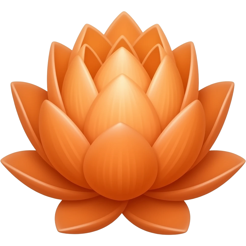make it orange color lotus emoji to copy in text emoji