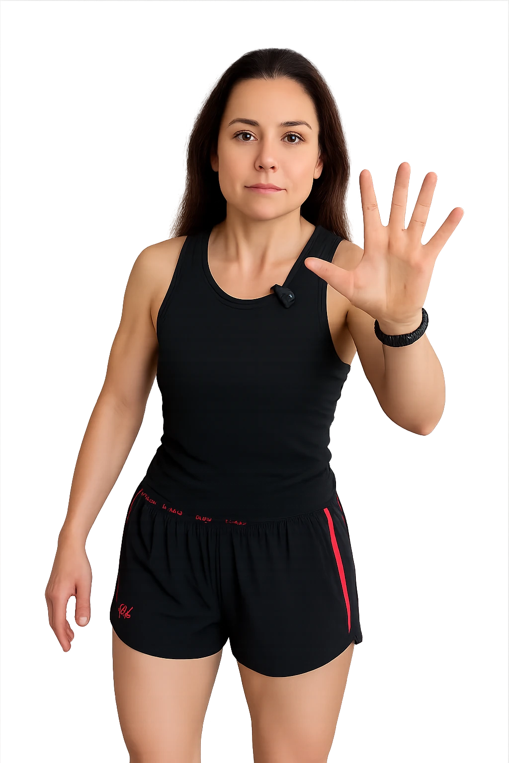 Donna in forma che perde il suo grasso emoji