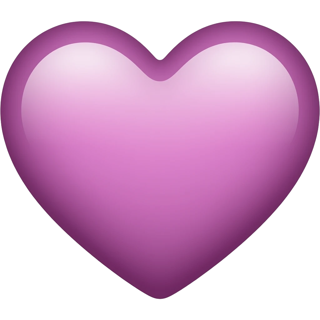 Mauve ombré heart emoji
