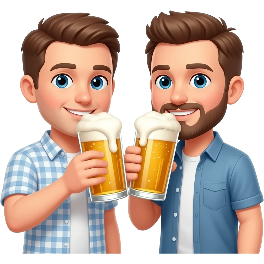 men friends drink beer emoji