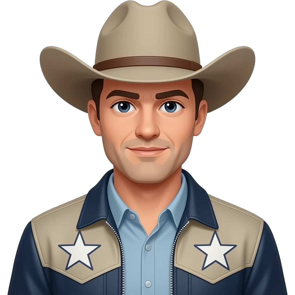 Kawaii Dallas cowboy star emoji