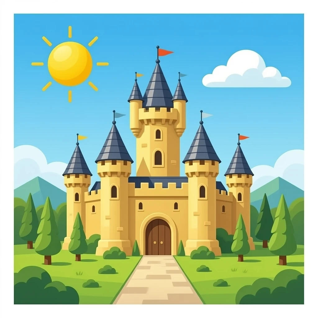 Castillo medieval dorado emoji