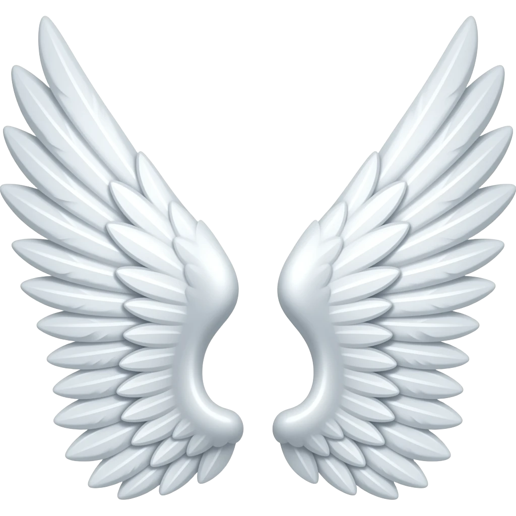 White wing emoji both left and right emoji