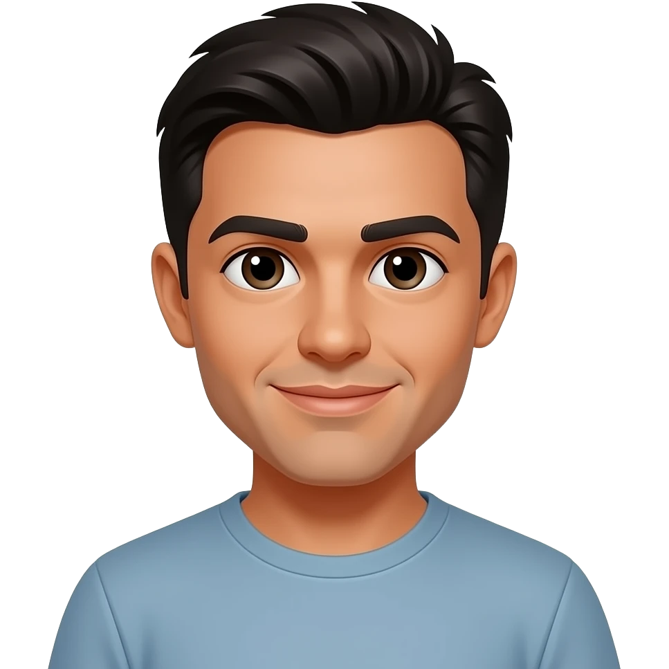 homme couleur caramel cheveux noir cheveux court italien 30 ans emoji