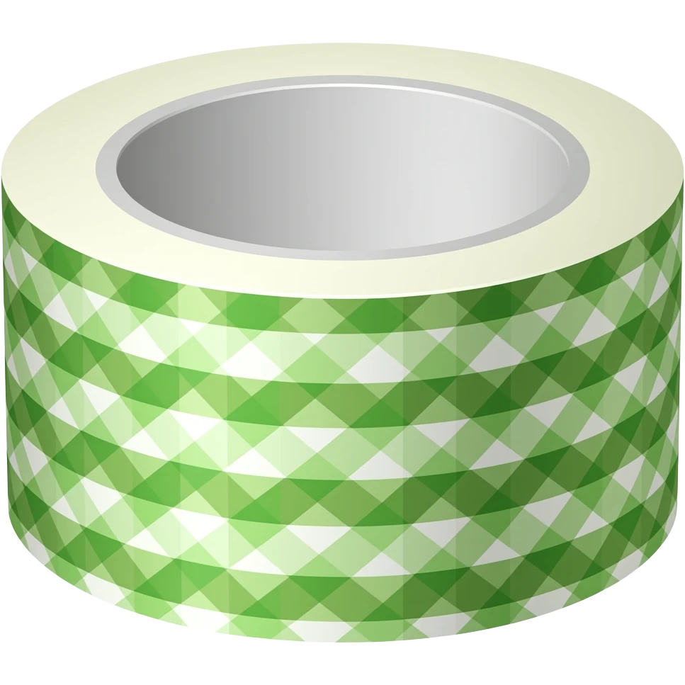 green gingham washitape emoji