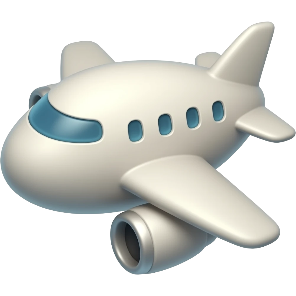 Cute plane emoji