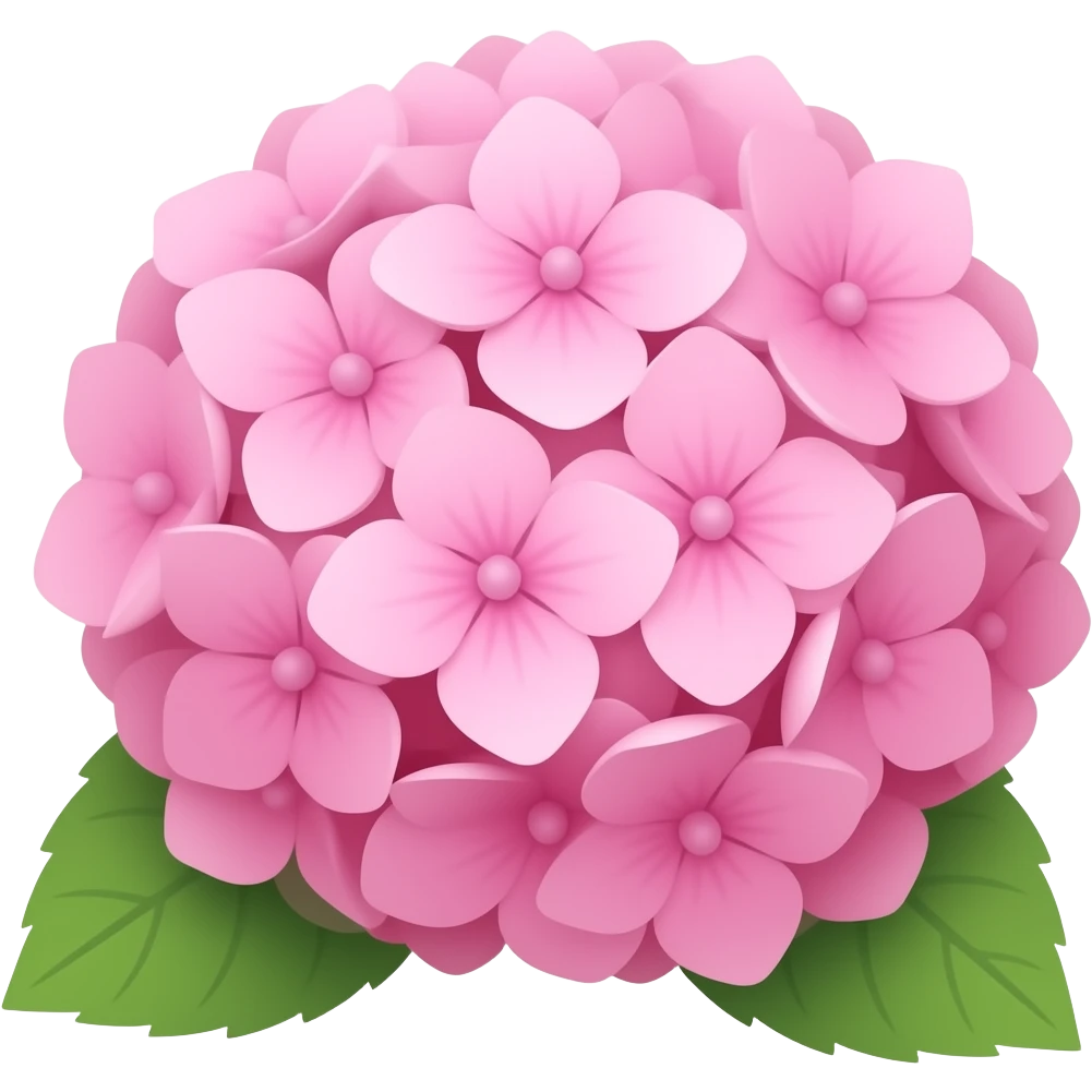 Pink hydrangea emoji