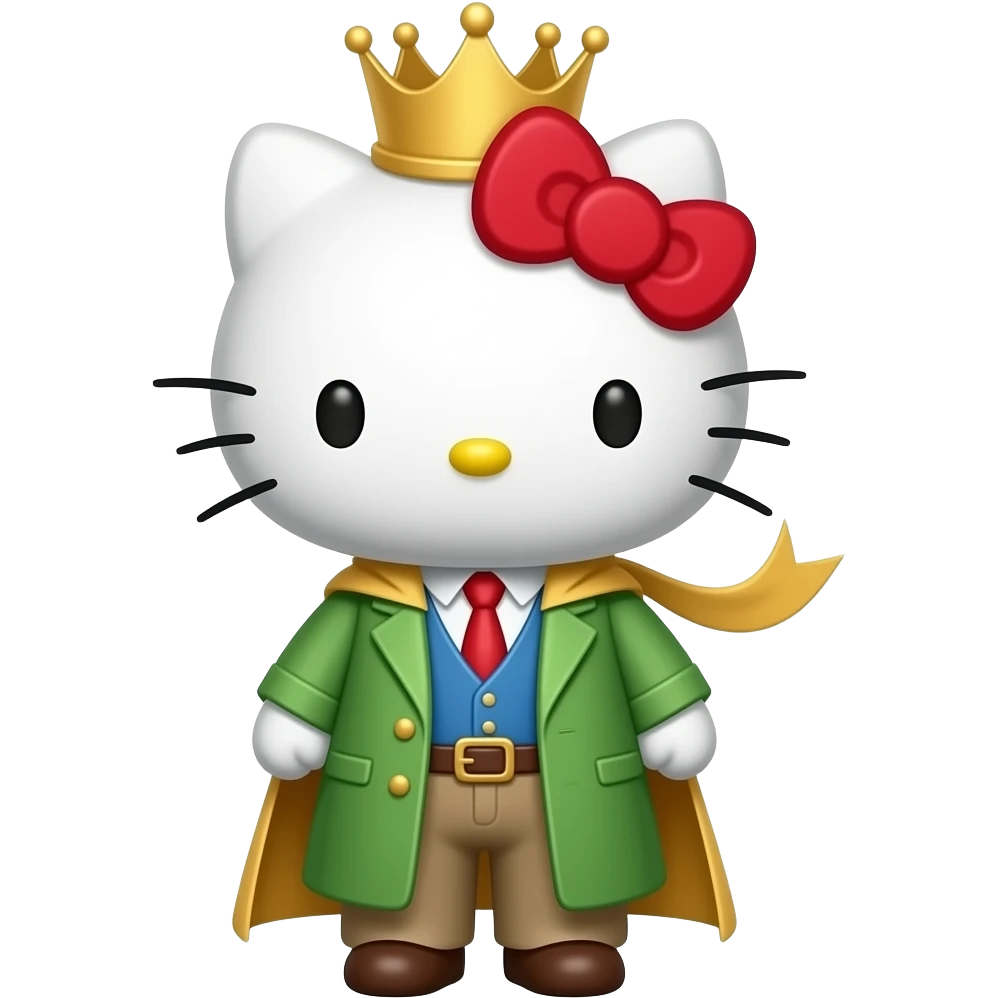 hello kitty disfrazado del principito emoji