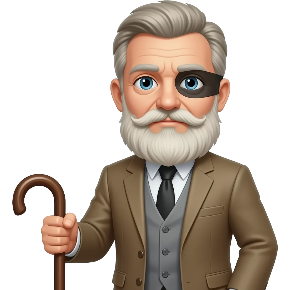 isolate the one on the right and add a blind man's cane in his hand emoji