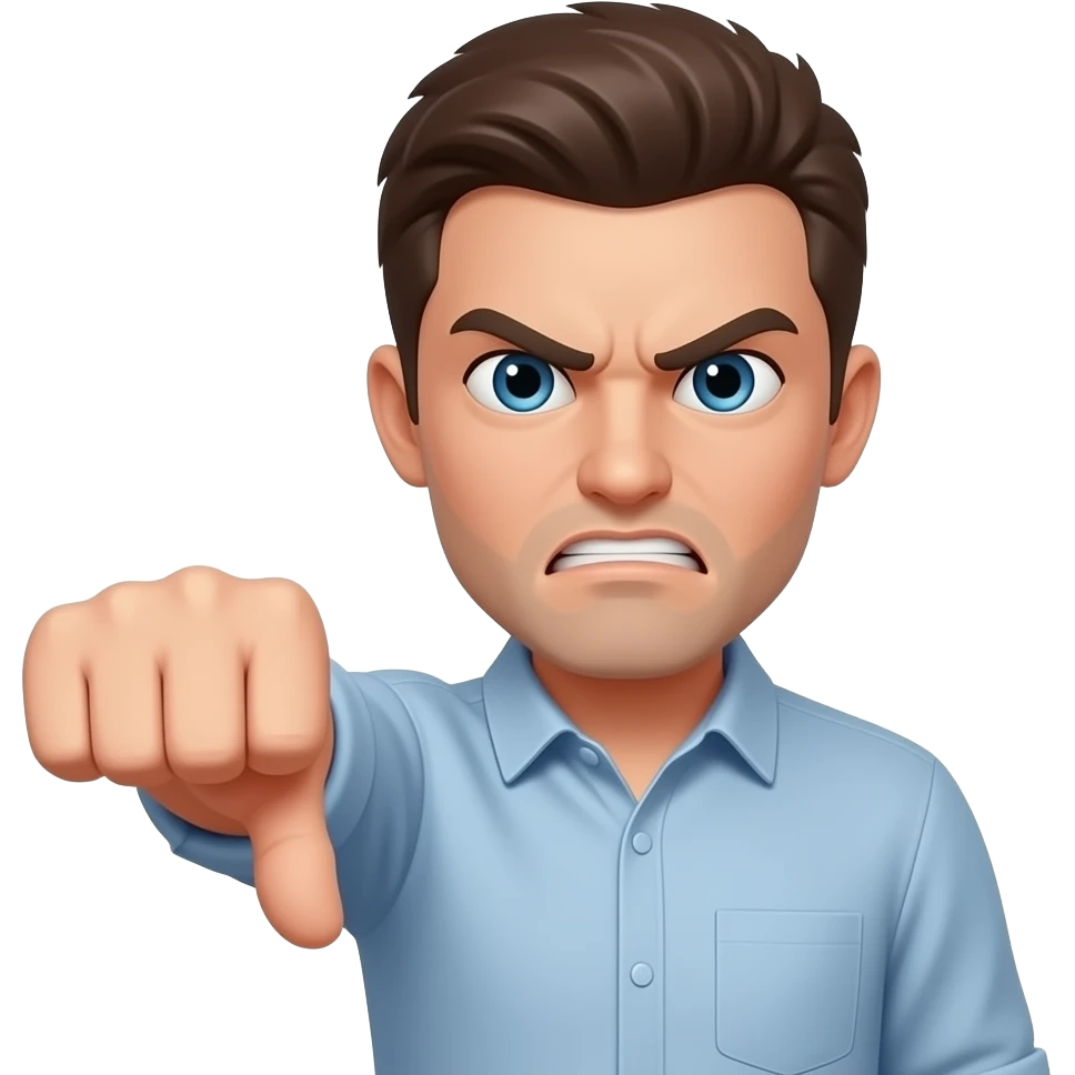 THUMBS DOWN  MAD emoji