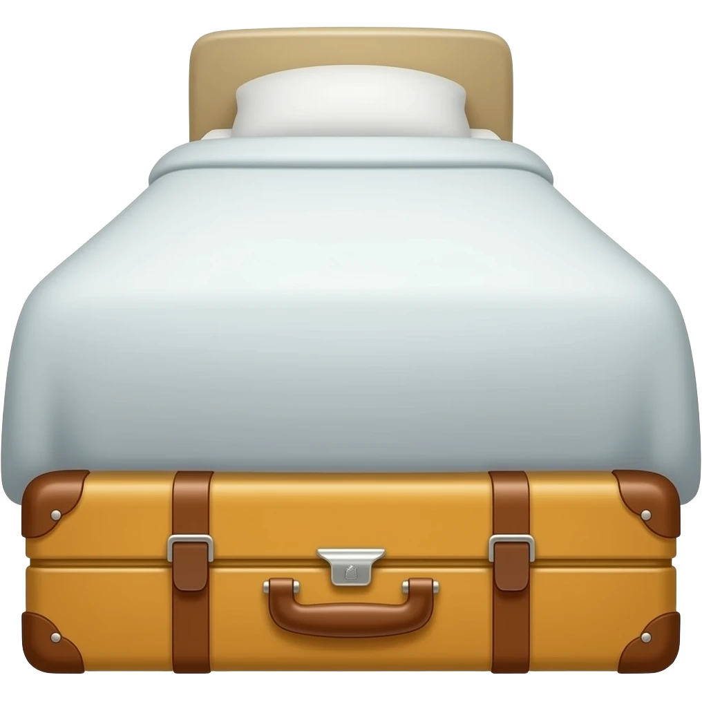 Valise cacher sous un lit emoji