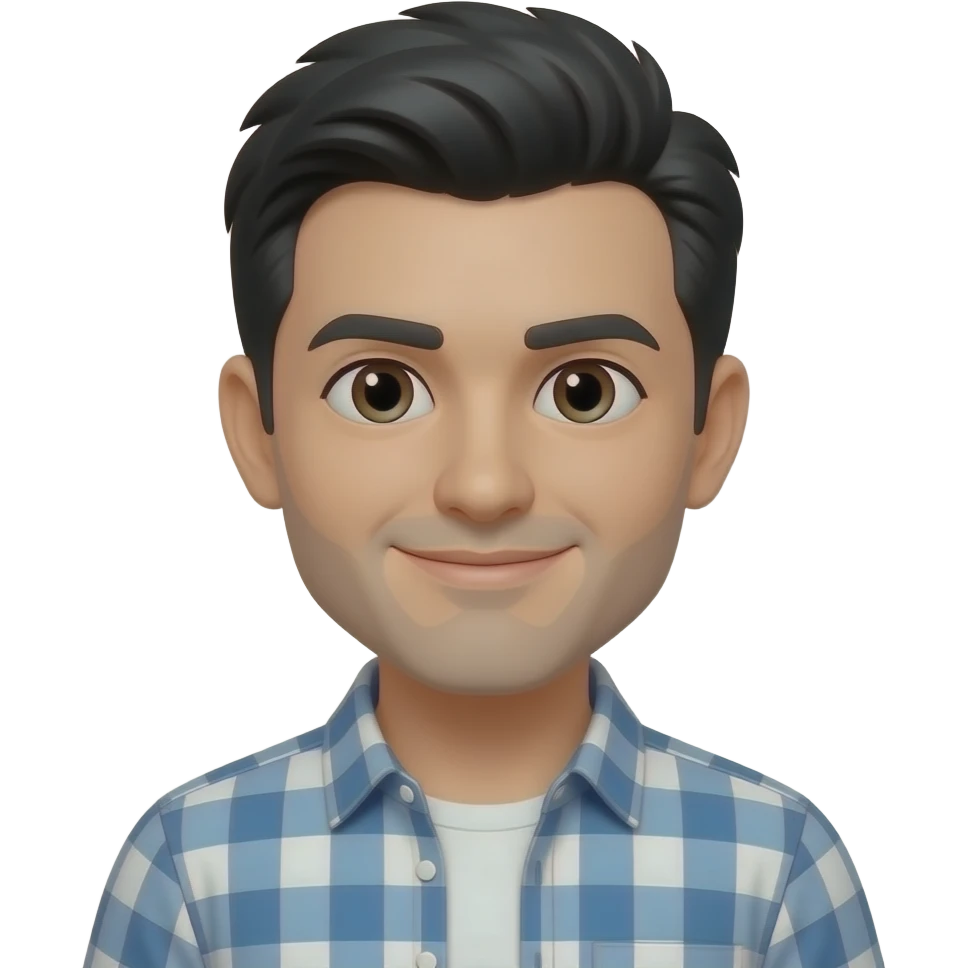 man black hair emoji