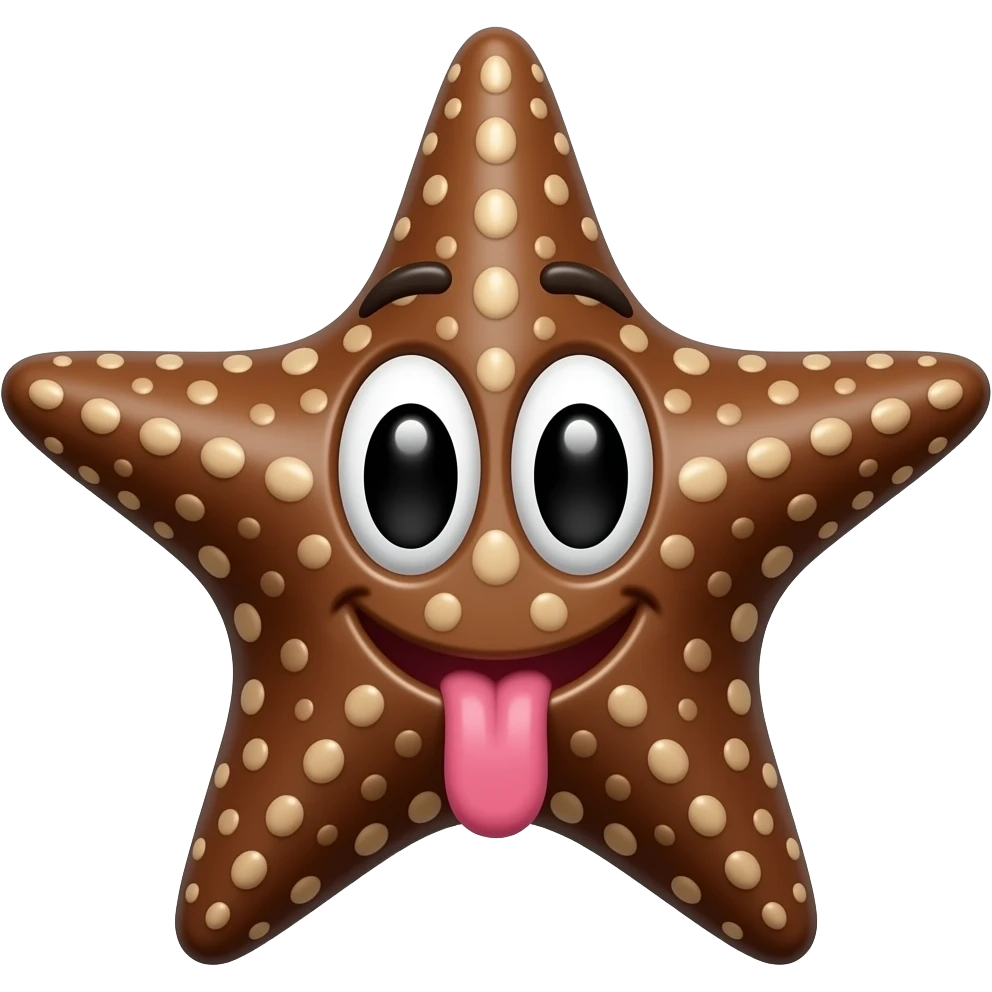 Chocolate starfish asshole emoji