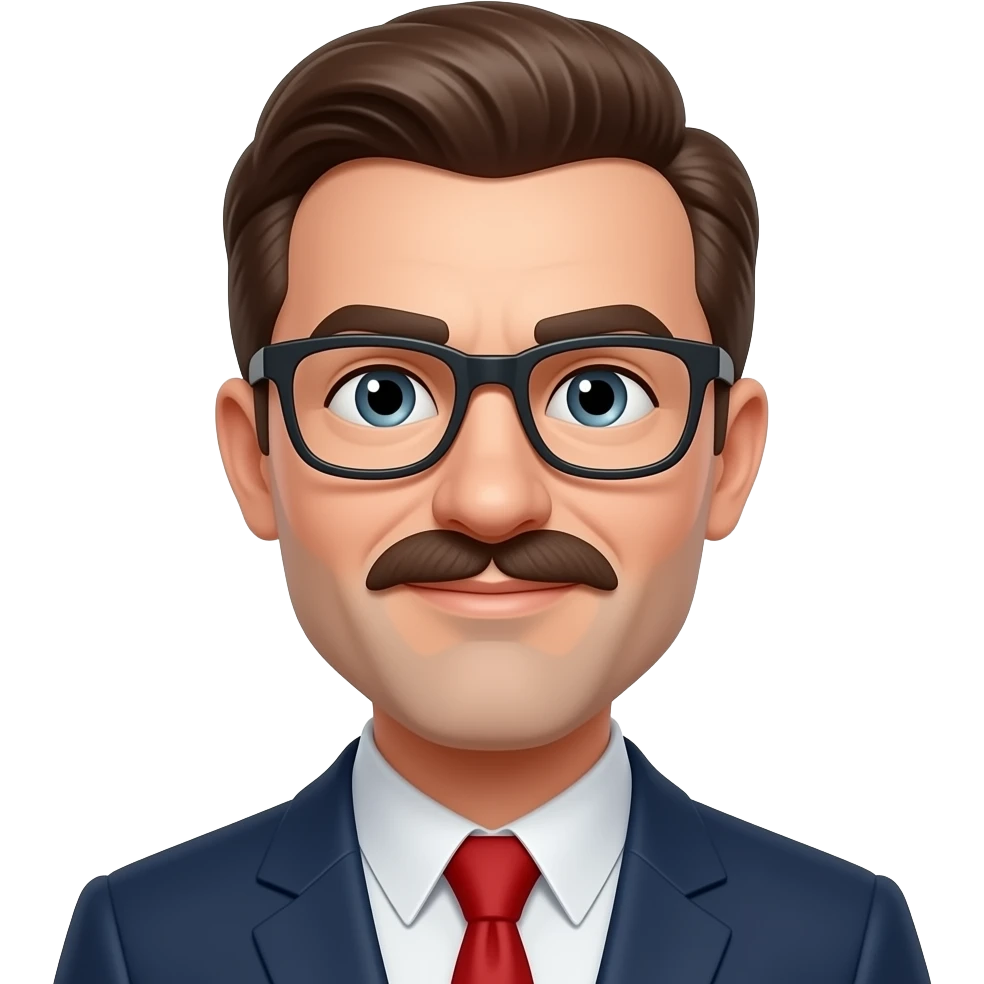 mr peabody with the crimson chin as a human emoji