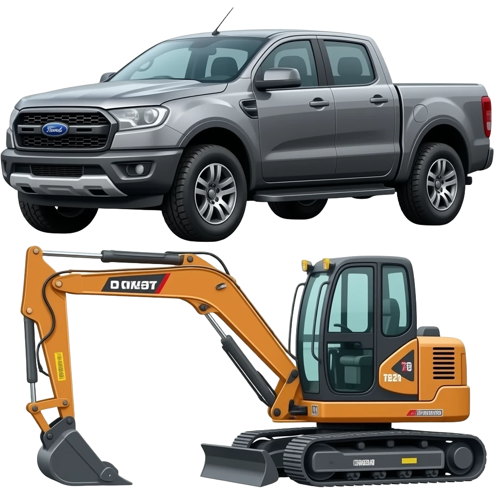 2025 Ford Ranger Tremor, 2021 Takeuchi TB216 & Brand New Ifor Williams GH94BT Plant Trailer emoji