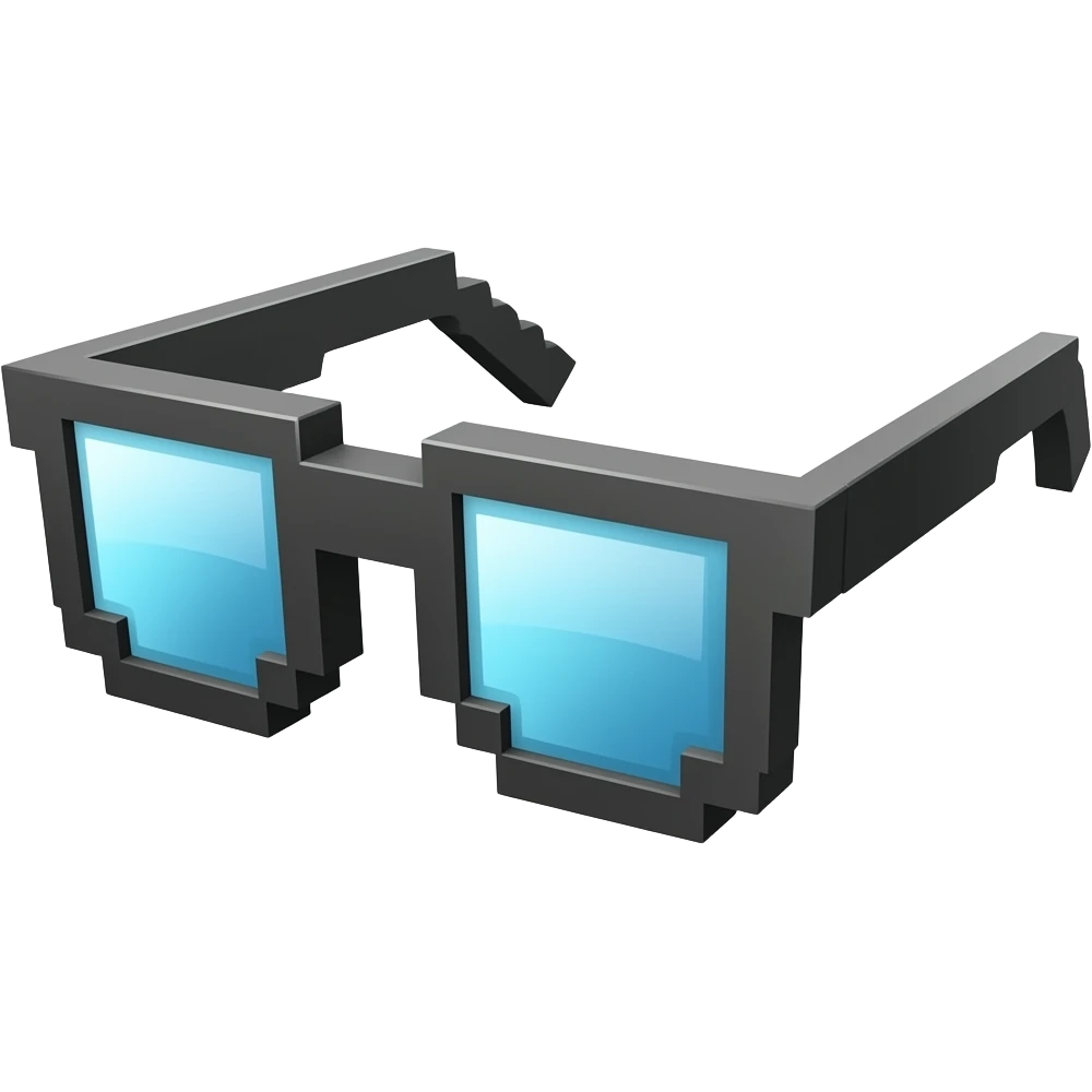 Kacamata pixel minecraft emoji