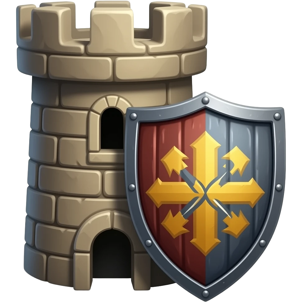 🛡️ A sturdy, physical tower-shield rune. emoji