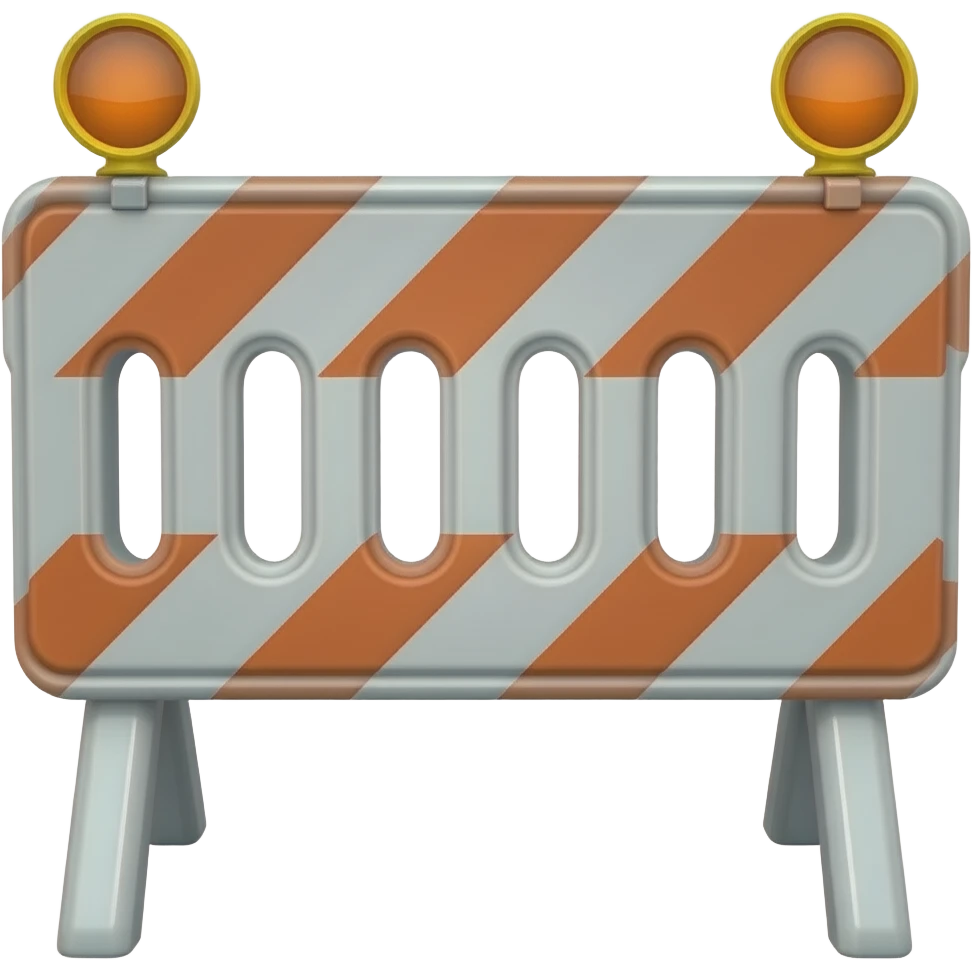 plastic road barrier emoji