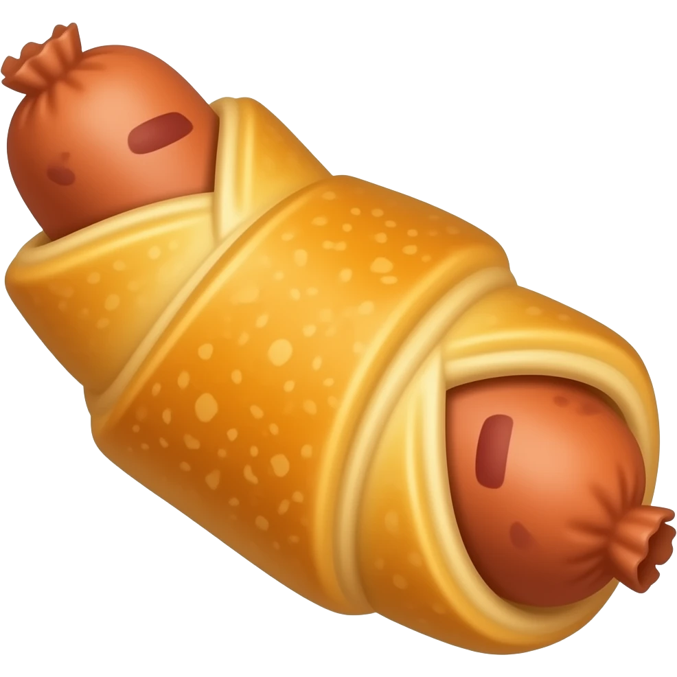 pig in a blanket the food emoji