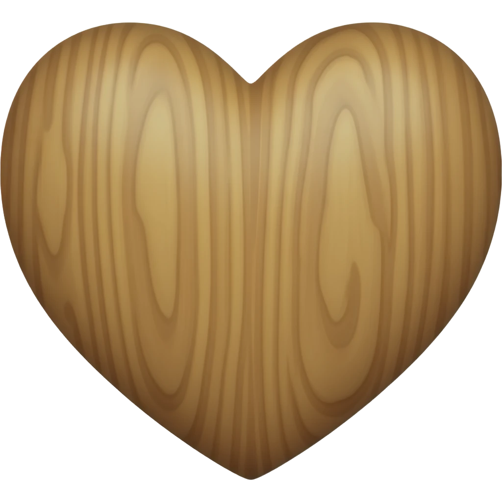 Corazon de madera emoji