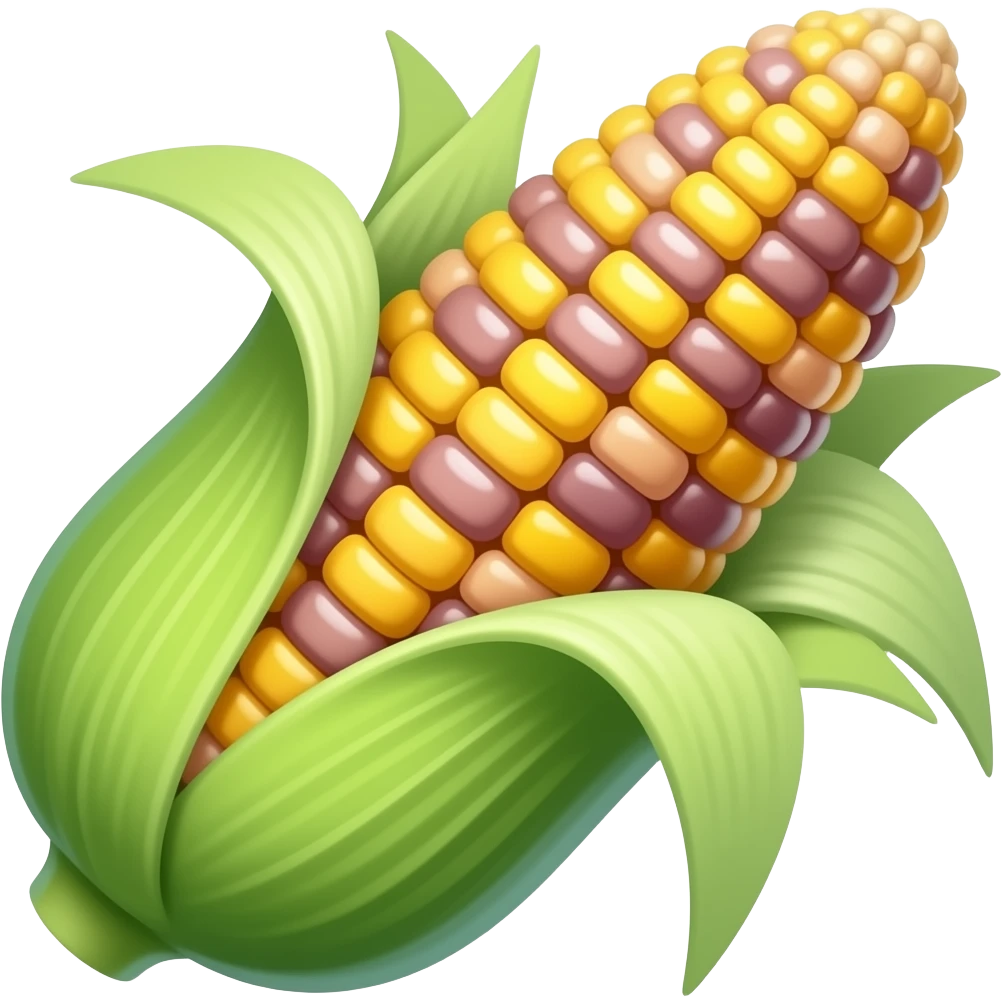 Multi color corn emoji