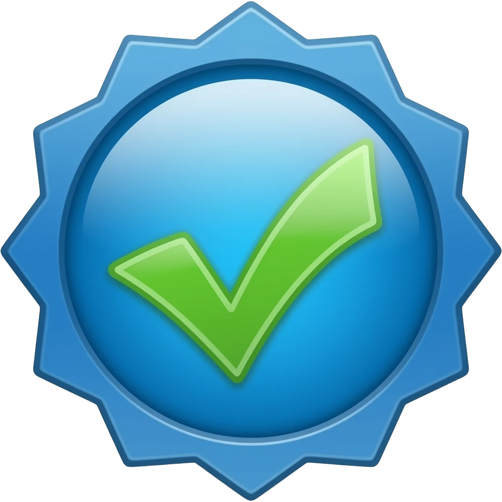 Verificación azul emoji