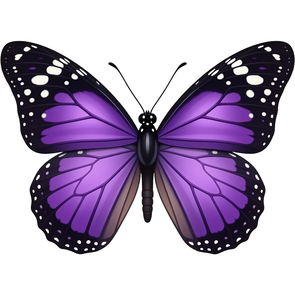 Text size purple butterfly emoji emoji