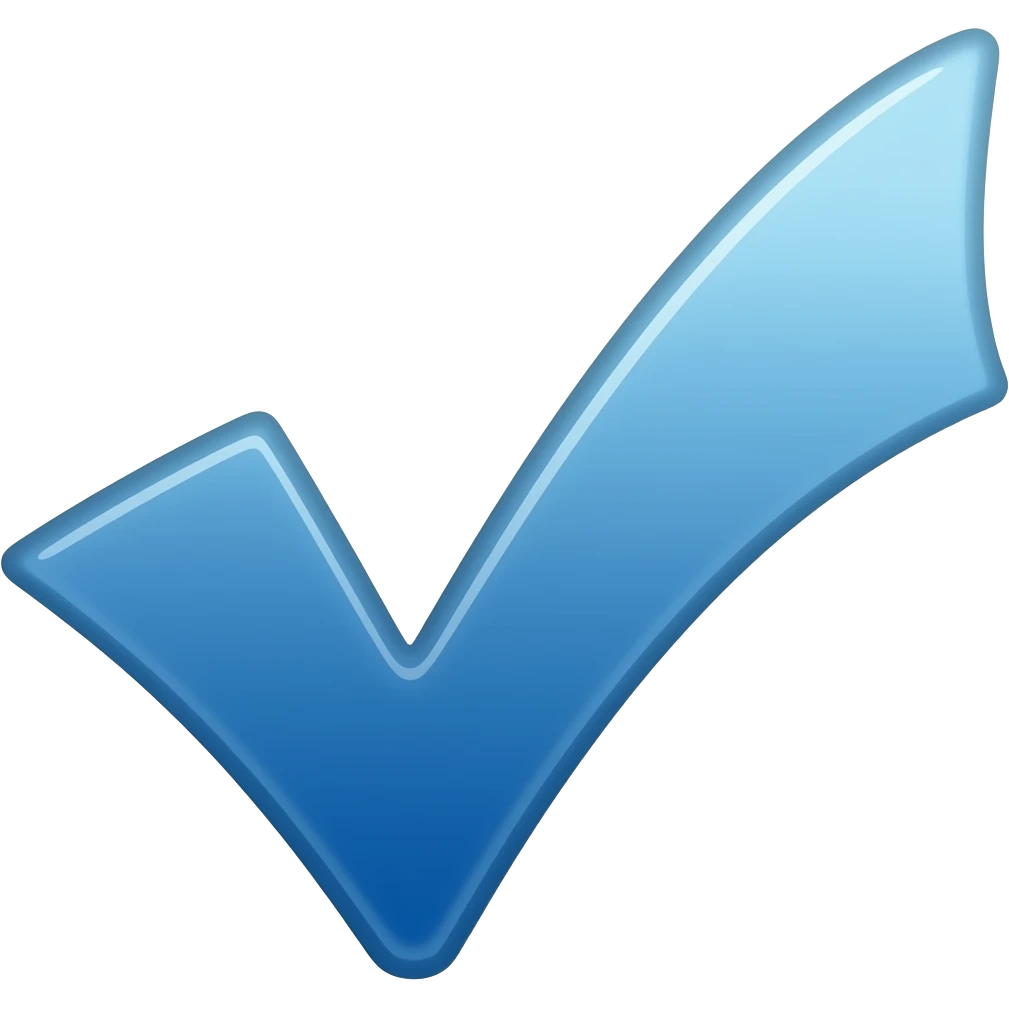 A verified symbol. emoji