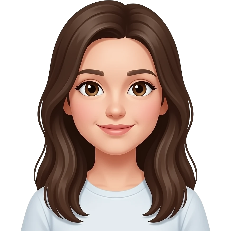 niña de 14 años muy muy guapa con el pelo largo emoji