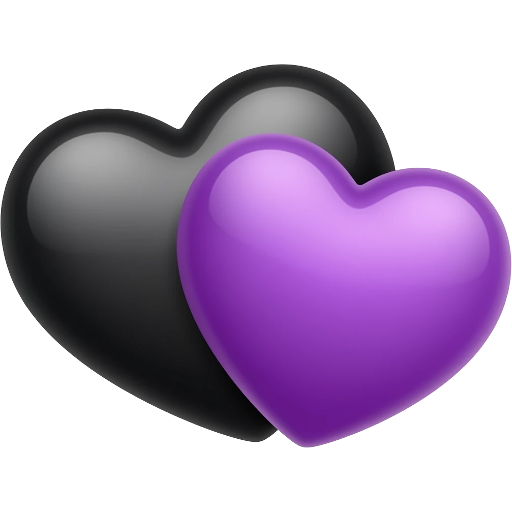 🖤💜 combine these two very nicer and cutesy emoji