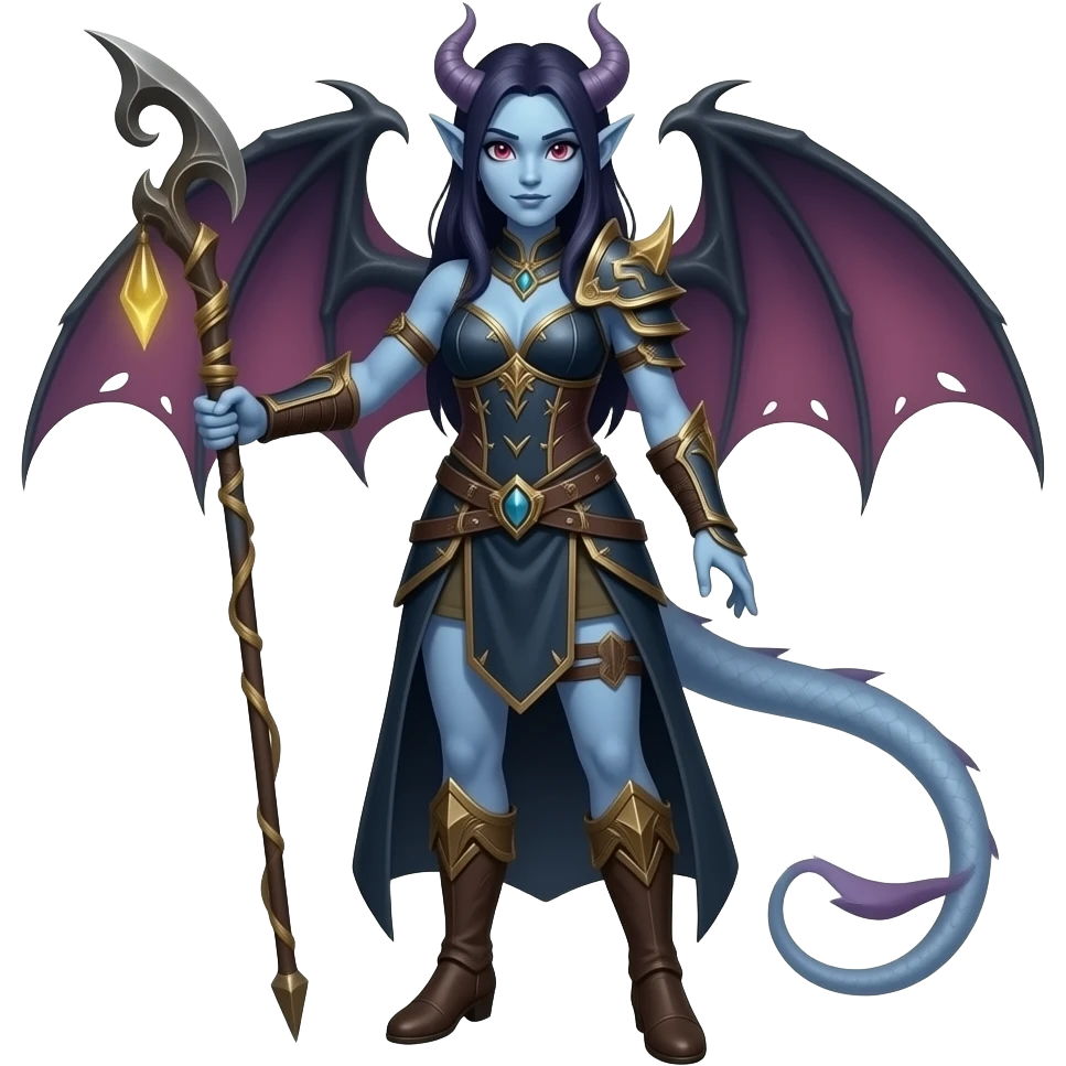 Drow bard dnd look female full body emoji