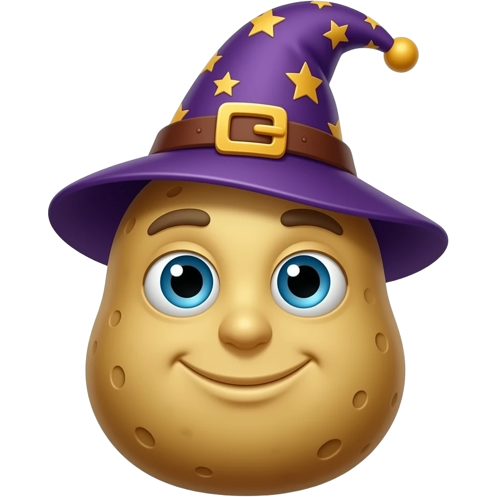 A potato wizard emoji