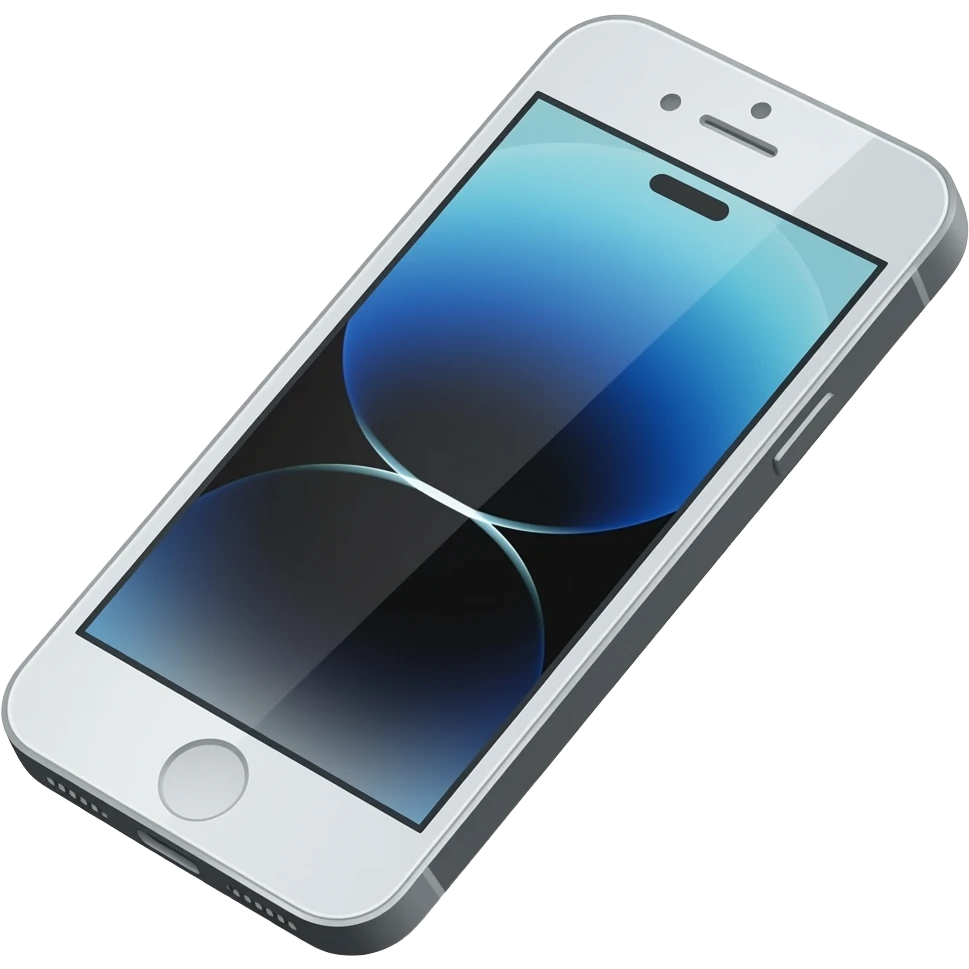 thick black outline, smartphone emoji, thick black outline, simple cartoon emoji