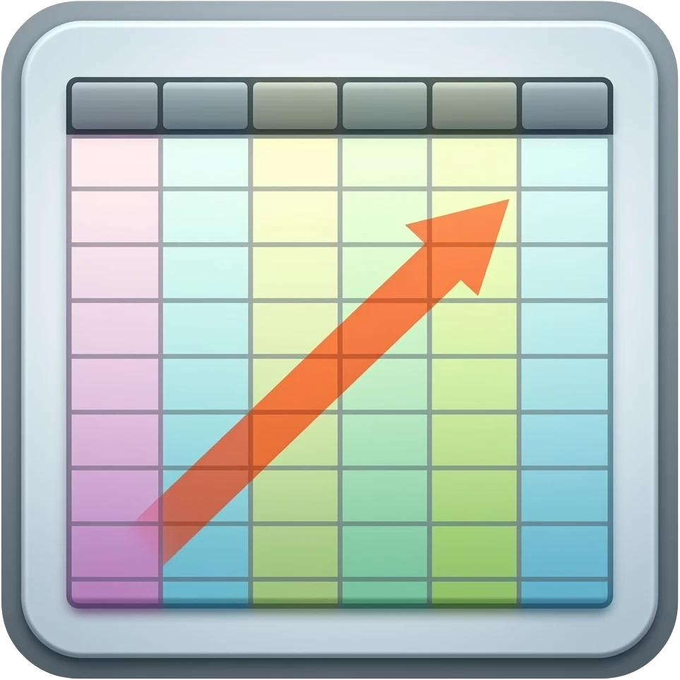 colourful spread sheet emoji