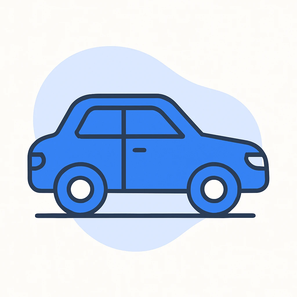 blue car emoji