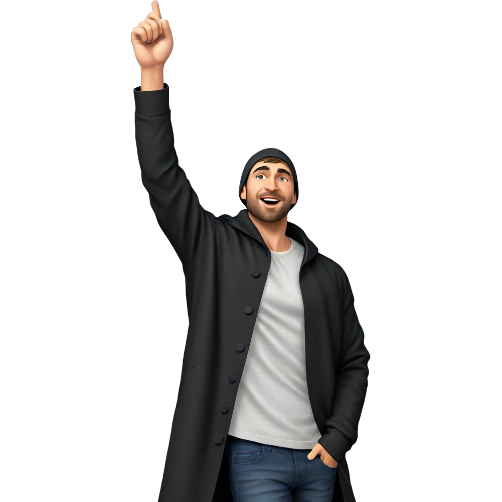 beach boy in open coat emoji