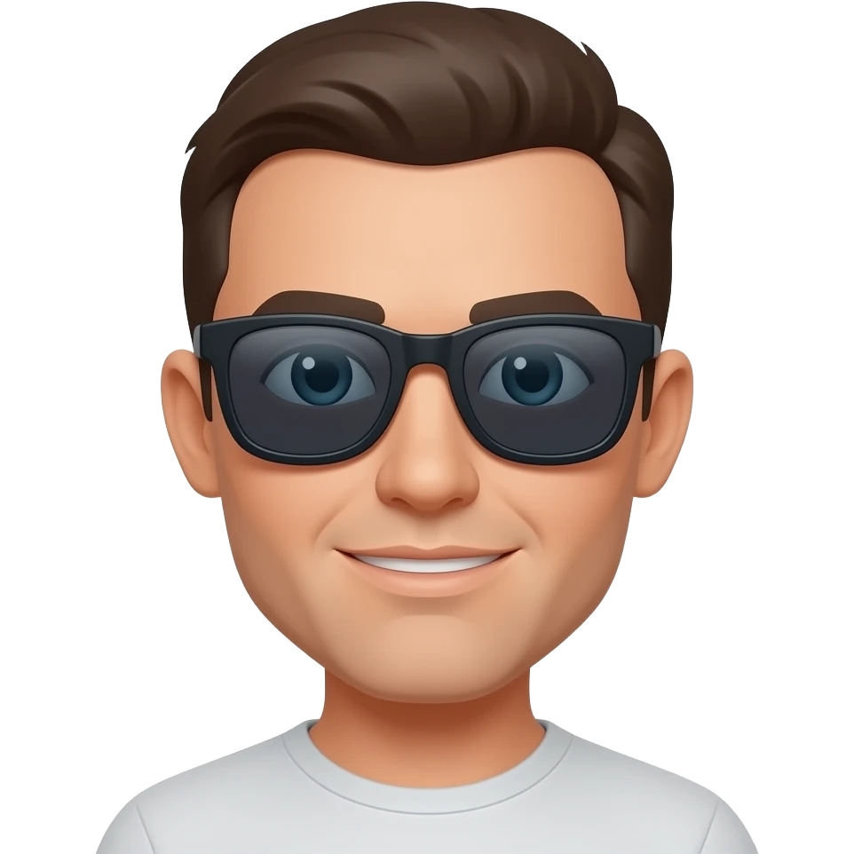 With sunglasses emoji