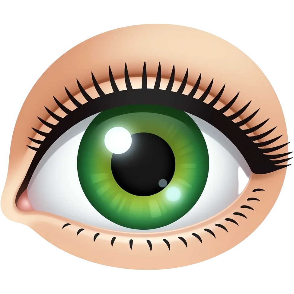 green eye with lashes emoji