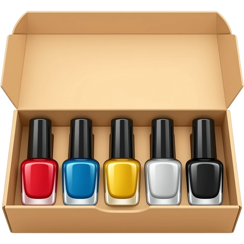 Nail polish set of 5 in a box emoji