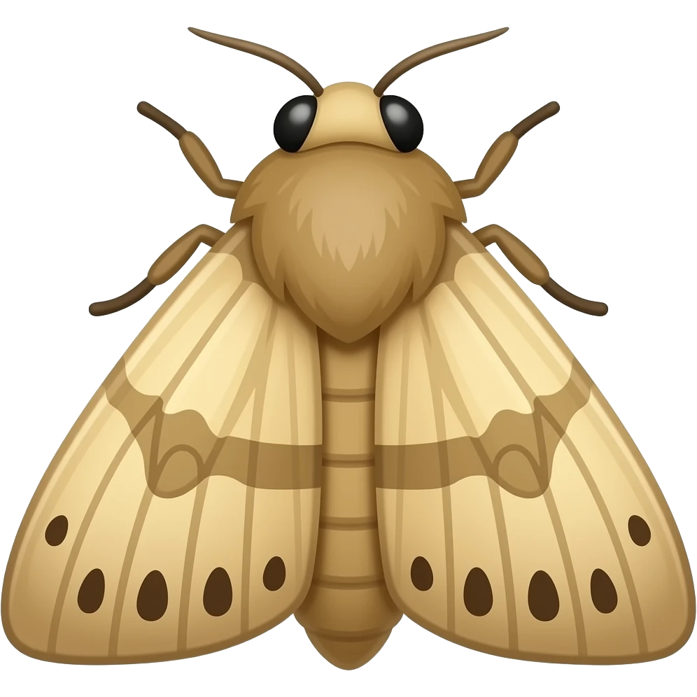 Cartoon 2d moth emoji