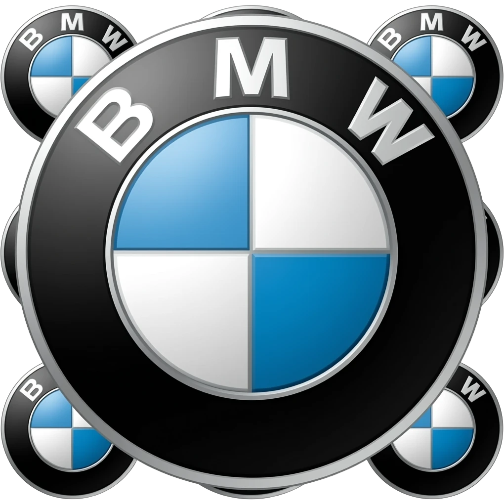 Bmw Many logo so i need to take printout so I need like white an outline should be black many logos emoji