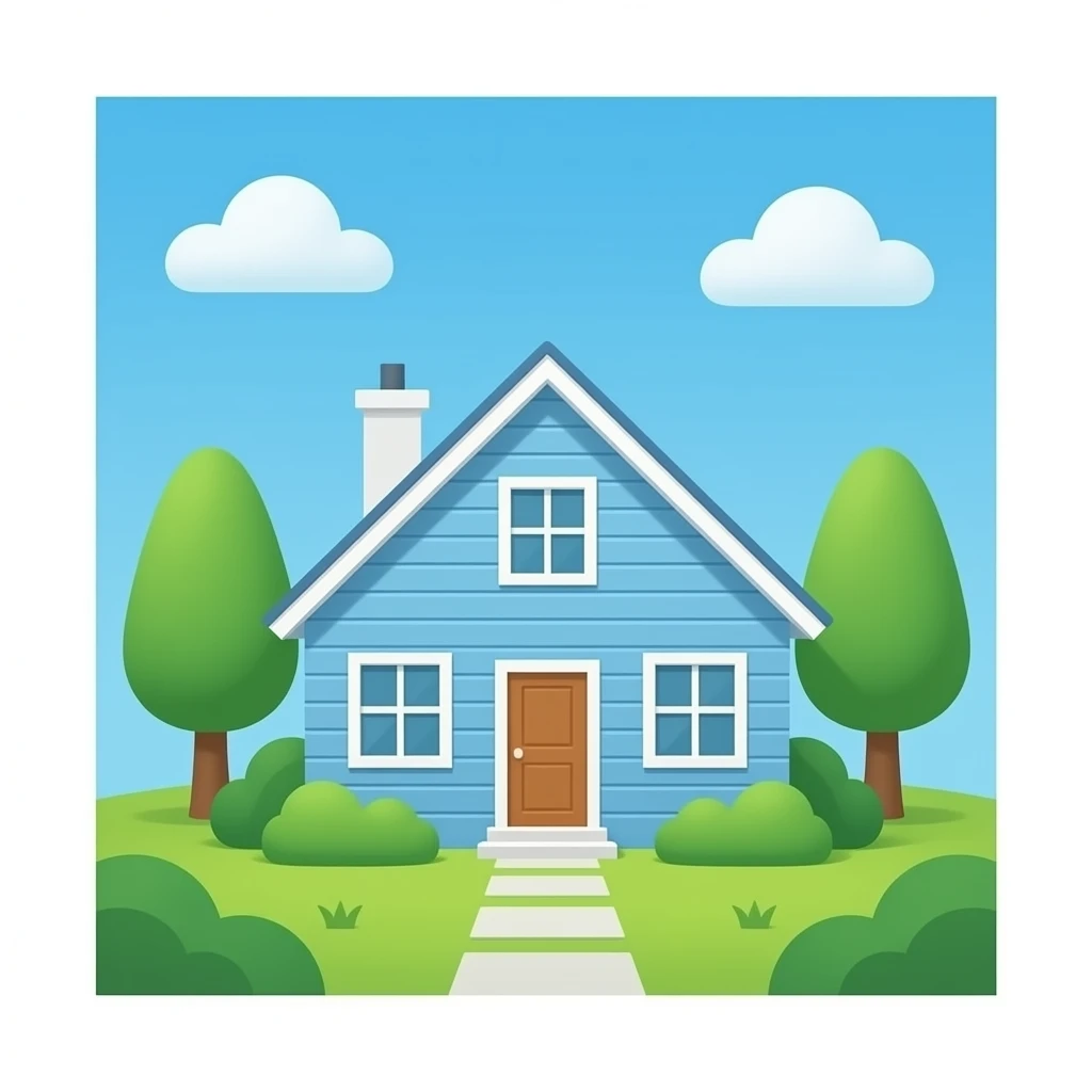 Light blue aesthetic house emoji