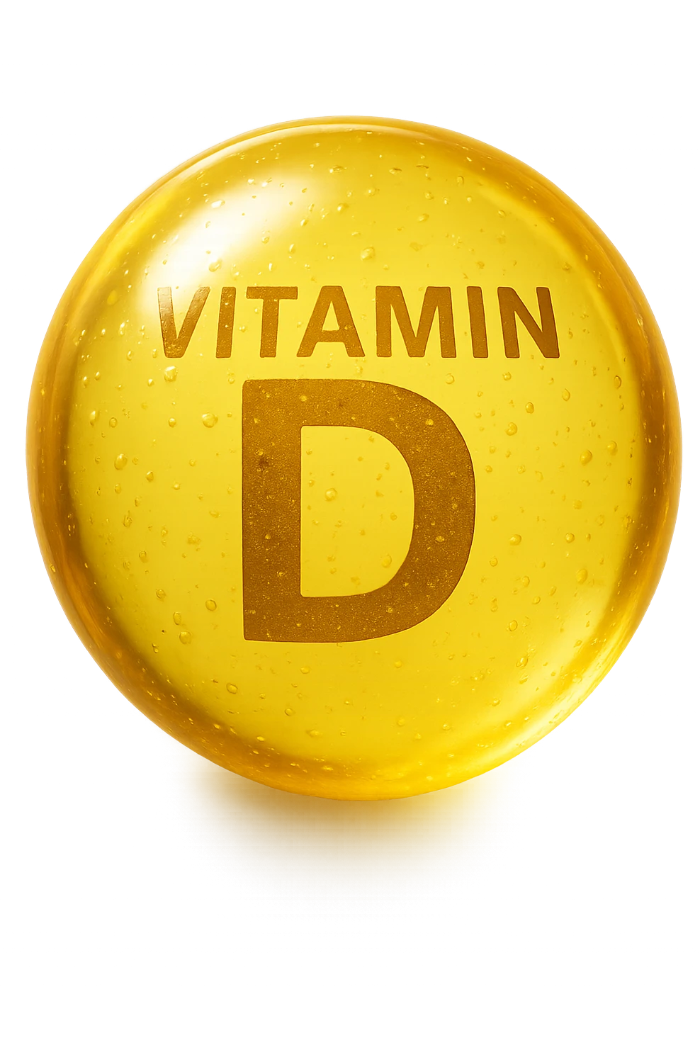 particella in 3d di Vitamina D gialla, iperrealistica in 3d emoji