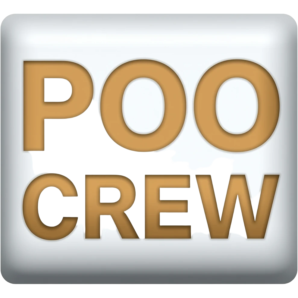 the words poo crew emoji