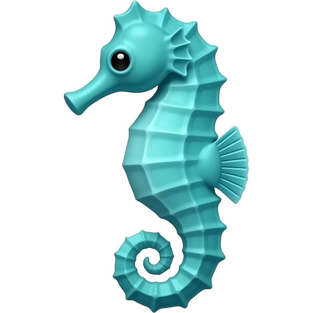 Caballito de mar turquesa emoji