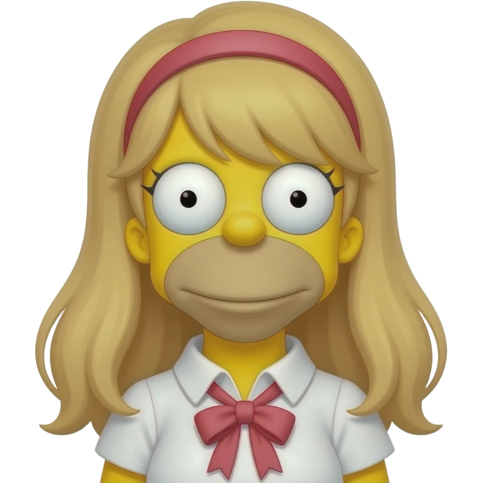 homer simpson but as an anime girl emoji