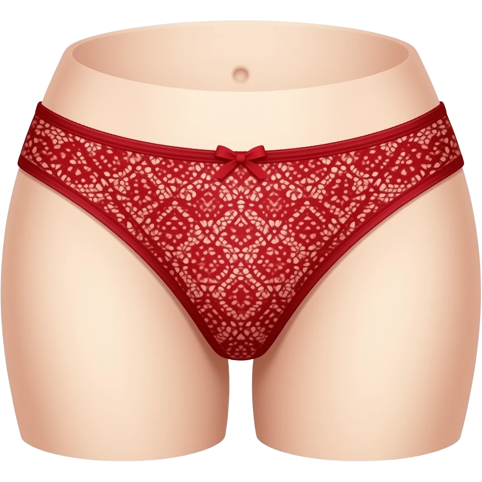 Red lace women’s thong underwear emoji emoji