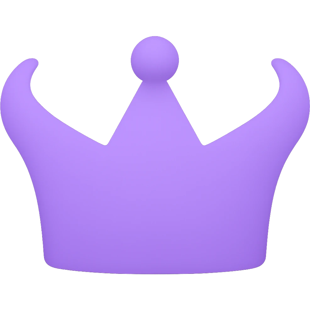 Add a simple gradient to the crown to make it look round and dimensional, keeping the lineal color icon style with no background. emoji